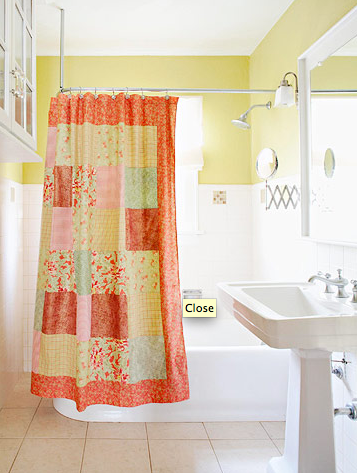 patchwork shower curtain