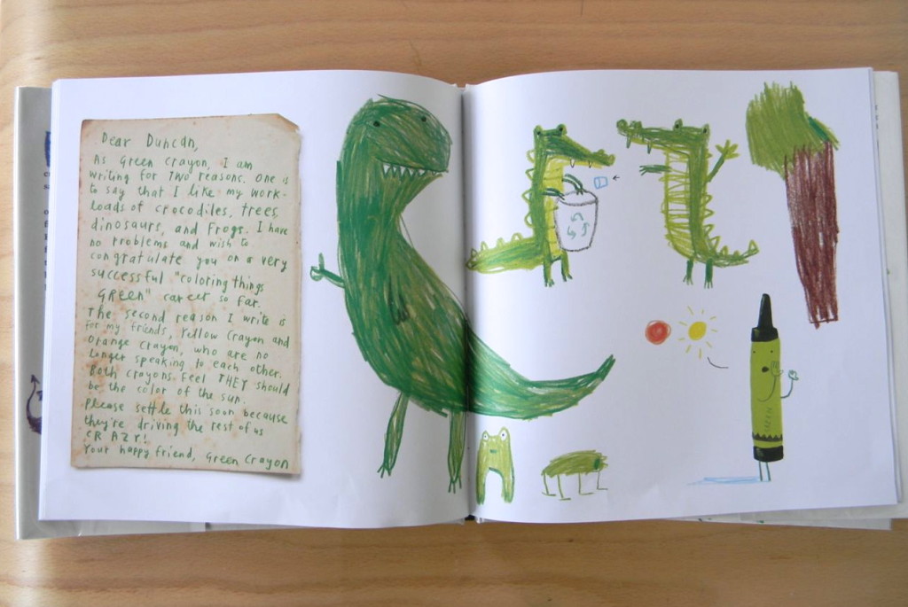 green crayons page from crayons quit
