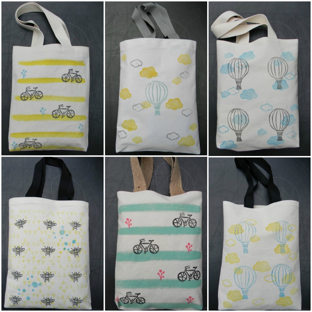 stamped tote bags