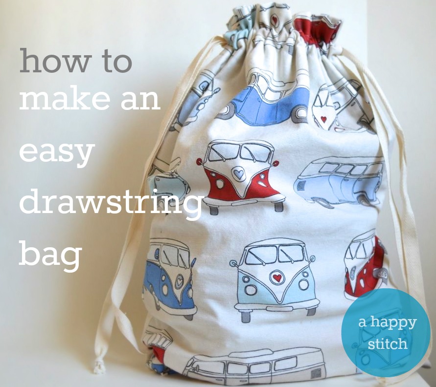 make an easy drawstring bag
