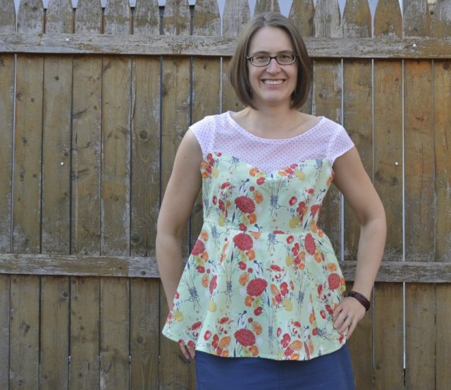 the ava top by a happy stitch