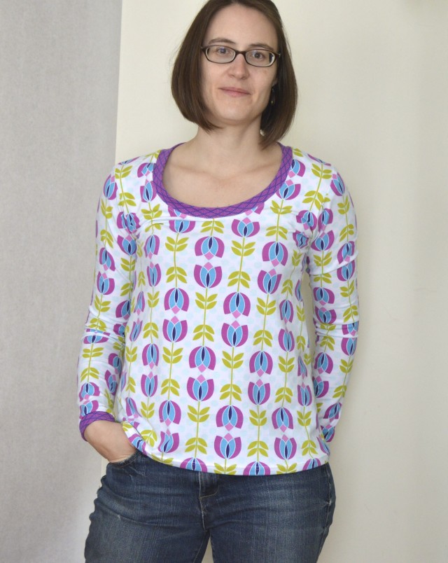 plantain tee -free pattern from deer & doe- made by melissa q. of a happy stitch