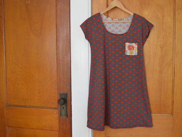 Easy, relaxed tennis dress with a little Liberty pocket | pattern from skirt as top made by a happy stitch
