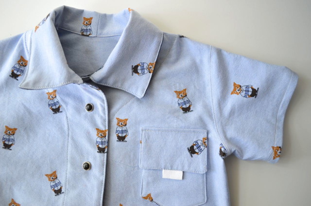 Upcycled Fox button-up top for boys | Pattern from Perfect Pattern Parcel #4, The Maxwell Top made by a happy stitch