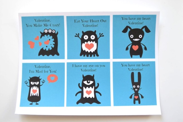 Monster Valentine Printables! 
