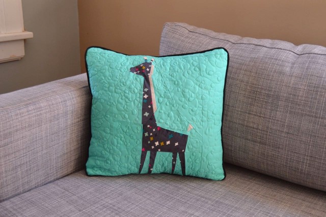 Paper Pieced Home Book _ Giraffe Pillow + Giveaway | a happy stitch