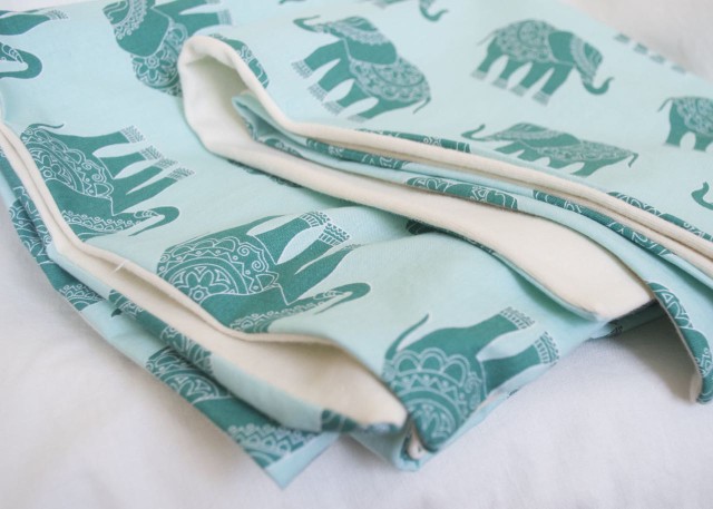 Swaddle Blanket | One side cotton; one side knit jersey :: Perfect as a swaddled or just a blanket for baby | a happy stitch