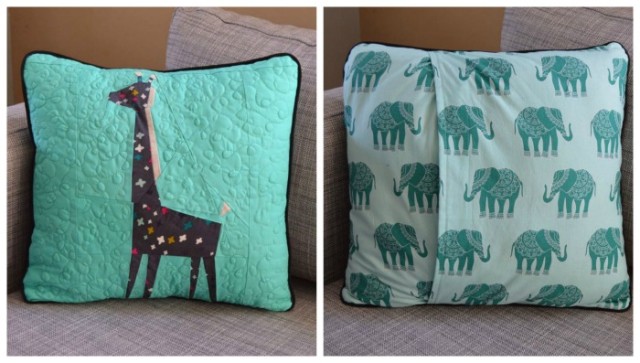 Paper Pieced - Giraffe Pillow