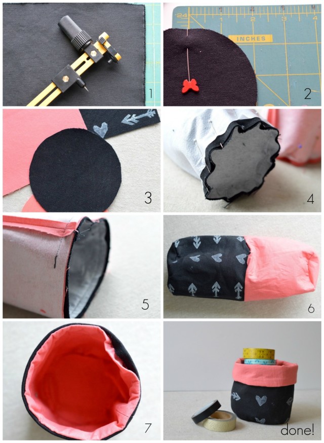 DIY Fabric Buckets // a happy stitch