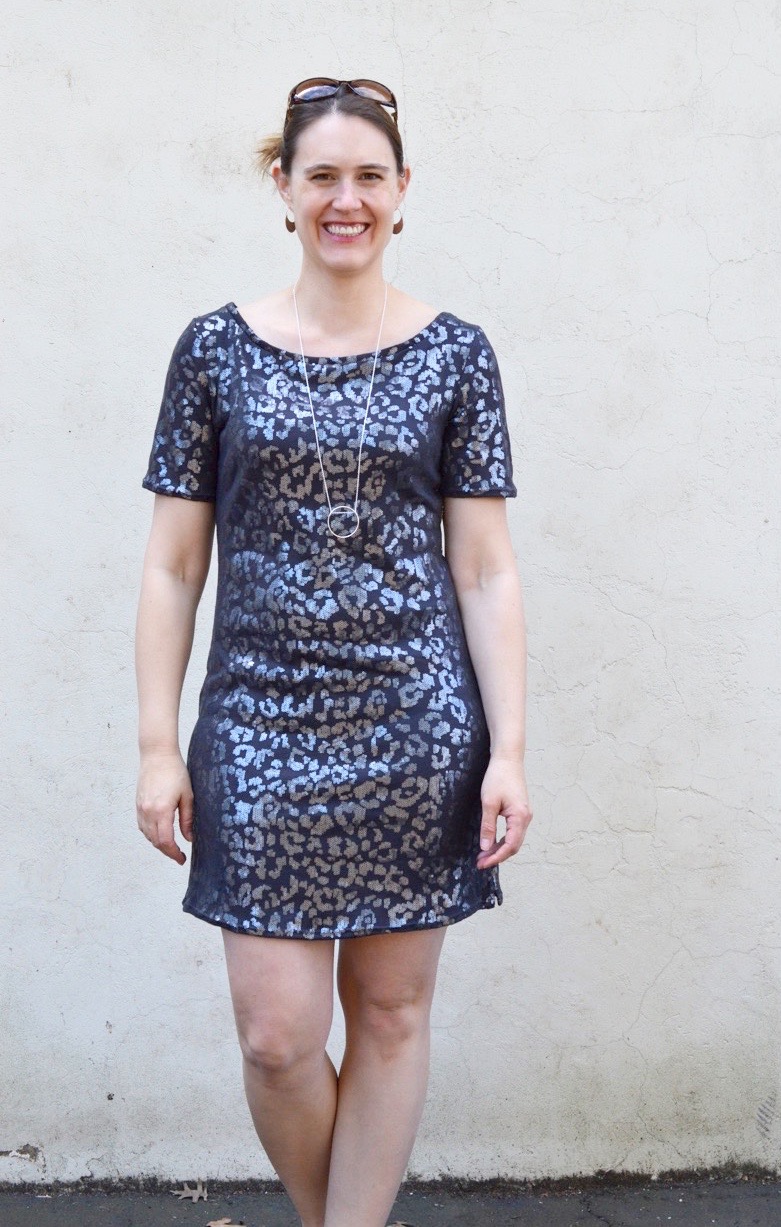 Selfish Sewing Week :: Sparkly Animal Print Mesa Dress - A HAPPY STITCH