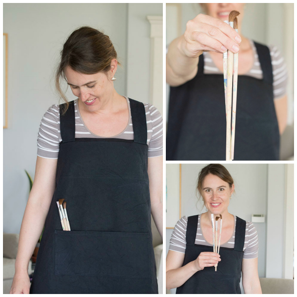 sewing happiness book review - work apron a happy stitch