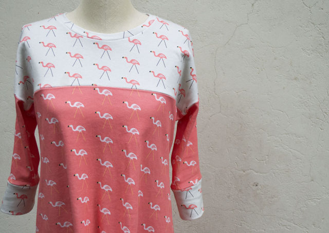Cloud 9 Organic Knits_ Flamingo Marianne Dress | a happy stitch