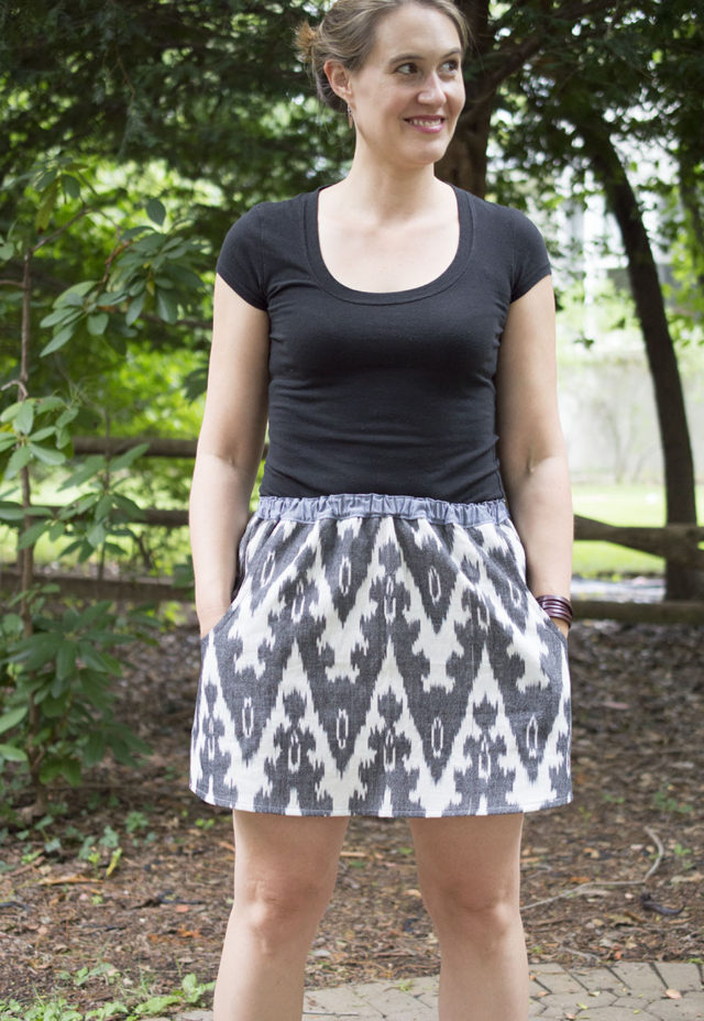 Ikat Woven Skirt with Pockets | a happy stitch