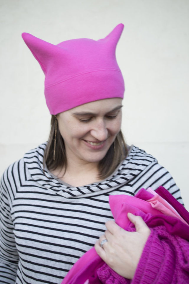 DIY :: Quick and Easy Pussyhats (Using thrift store sweaters!) | Melissa Quaal from a happy stitch