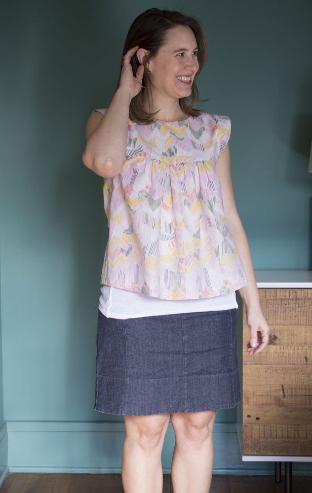 Alice Top in Batiste (Leah Duncan fabric from Cloud 9 fabrics) :: A Happy Stitch