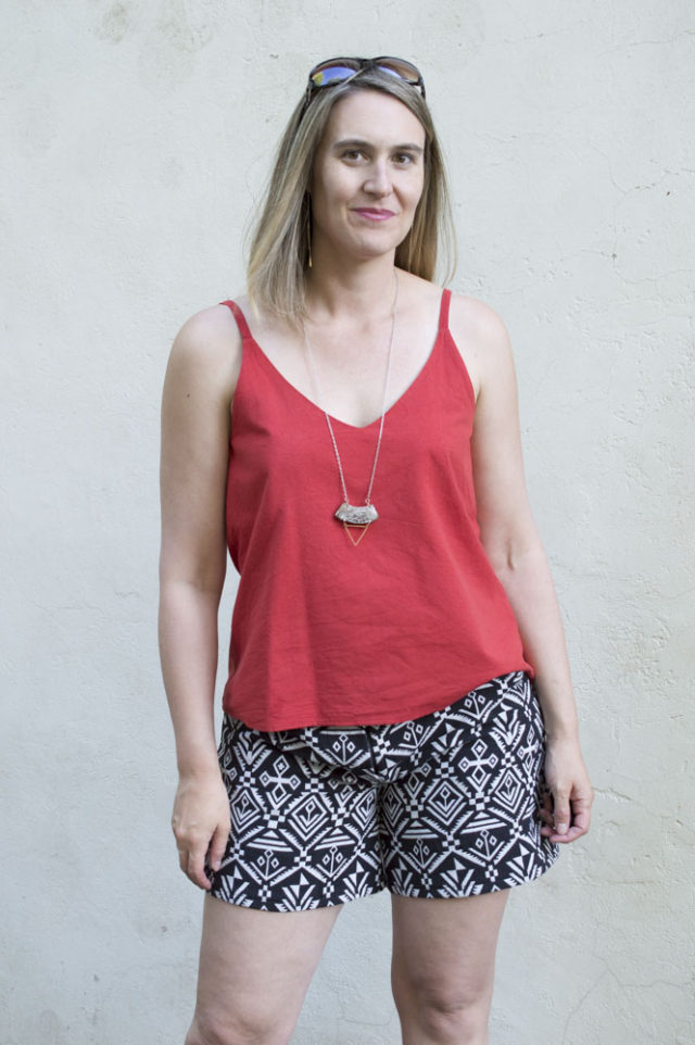 Ogden Cami in Tomato Red :: Perfect Summer Top || A Happy Stitch