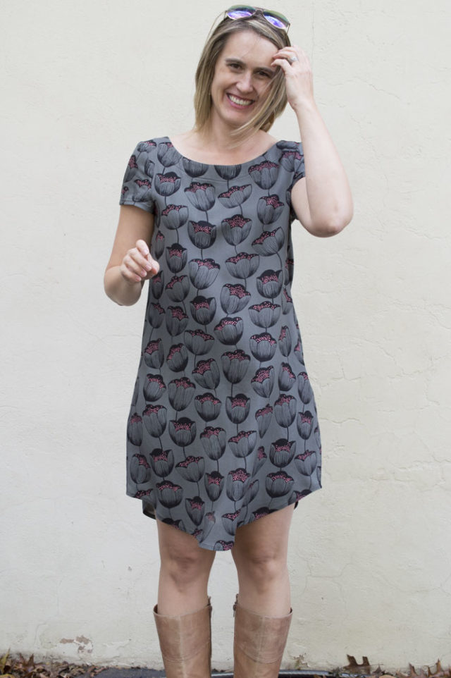 Rayon Cotton and Steel Georgia Dress Hack || sewn by a happy stitch