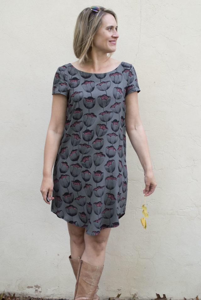 Rayon Cotton and Steel Georgia Dress Hack || sewn by a happy stitch