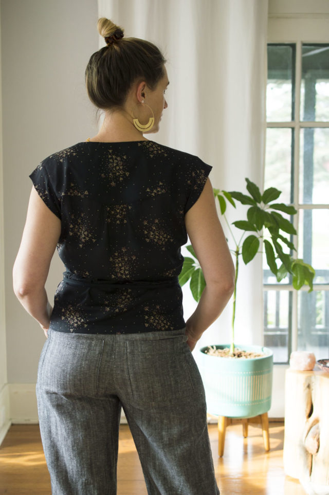 wrap top VONDEL - pattern by Halfmoon Atelier - sewn by A HAPPY STITCH- Melissa Quaal
