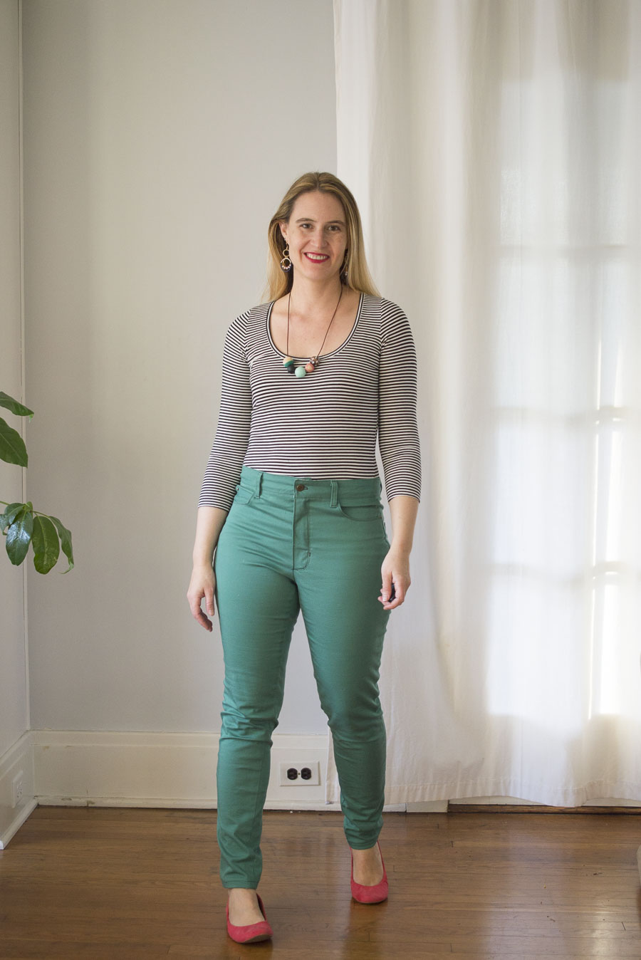 Nettie Bodysuit and Ginger Jeans : IndieSew Blogger Team - A HAPPY STITCH