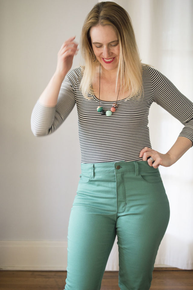 Ginger Jeans and Nettie Bodysuit : A HAPPY STITCH for IndieSew