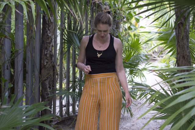 Goldenrod Emerson Pants for Indiesew Blogger Team _ Melissa Q. from A HAPPY STITCH
