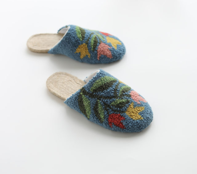 Punch Needle Slippers Kit by Arounna Khounnoraj of BOOKHOU - The Espadrilles Kit from A HAPPY STITCH