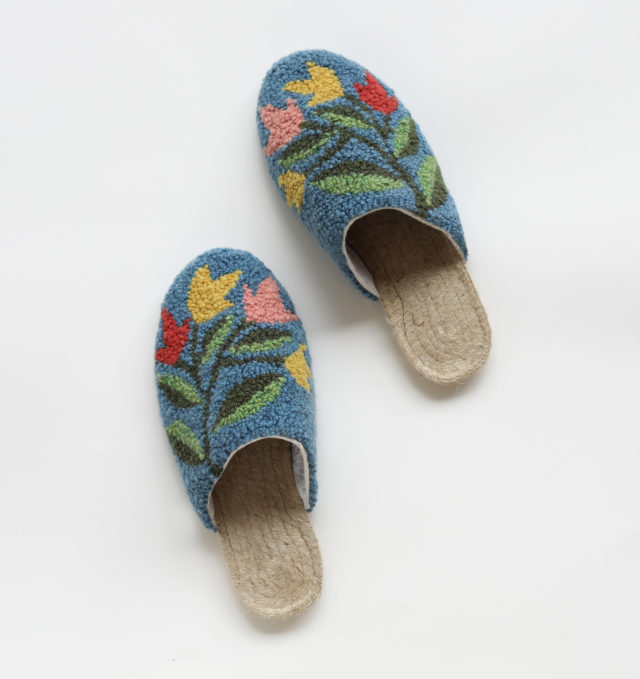 Punch Needle Slippers Kit by Arounna Khounnoraj of BOOKHOU - The Espadrilles Kit from A HAPPY STITCH